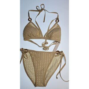 Robin Piccone Bikini Womens Set Top Triangle and Bottom Mid Rise Sz Medium #28